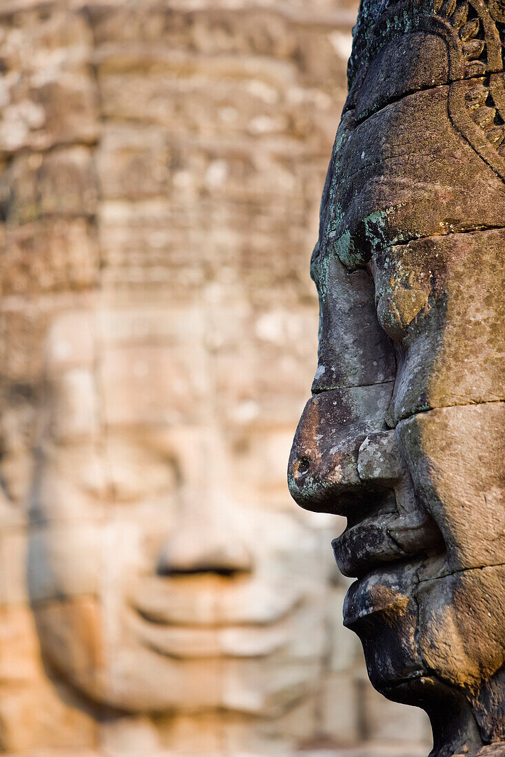 Profil der Avalokiteshvara-Statue aus dem Bayon-Tempel, Angkor, Siem Reap, Kambodscha