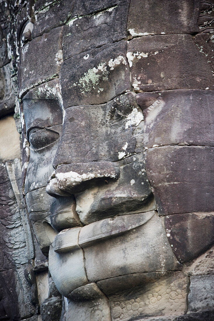 Profil der Avalokiteshvara-Statue des Bayon-Tempels, Angkor, Siem Reap, Kambodscha