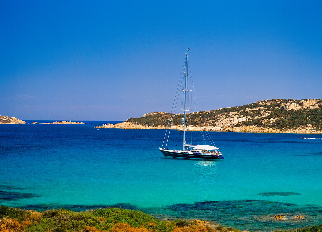Yacht In Picturesque Bay