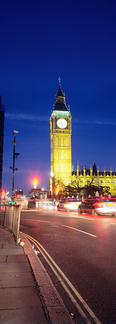 Big Ben und Houses Of Parliament bei Nacht, Westminster, London, England, Großbritannien