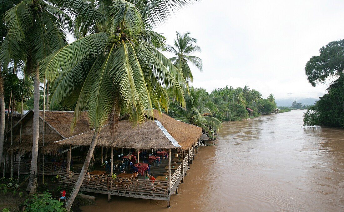 Restaurant On Don Khon Island On Mekong River, Si Phan Don,Champasak Province,Laos