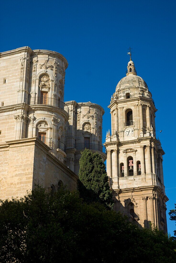 Kathedrale von Málaga, Tiefblick, Málaga, Andalusien, Spanien.