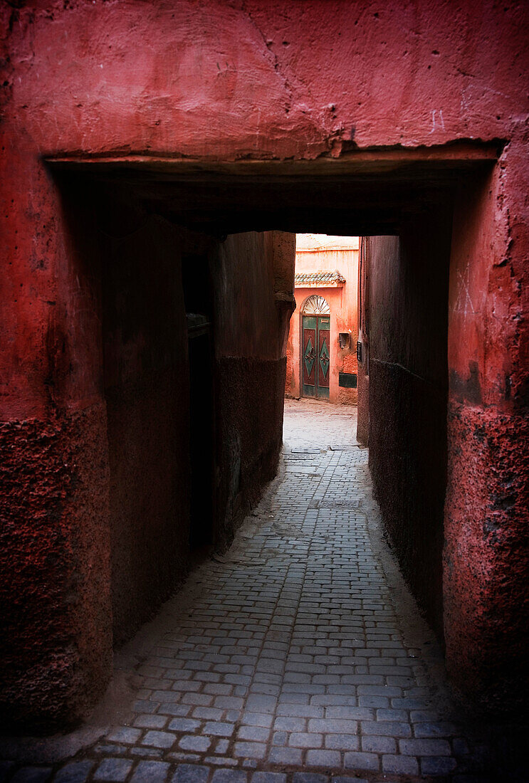 Gasse in der Medina, Marrakesch, Marokko