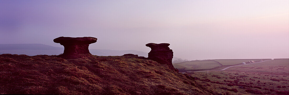 Doubler Stones On Rombalds Moor, West Yorkshire,England,Uk