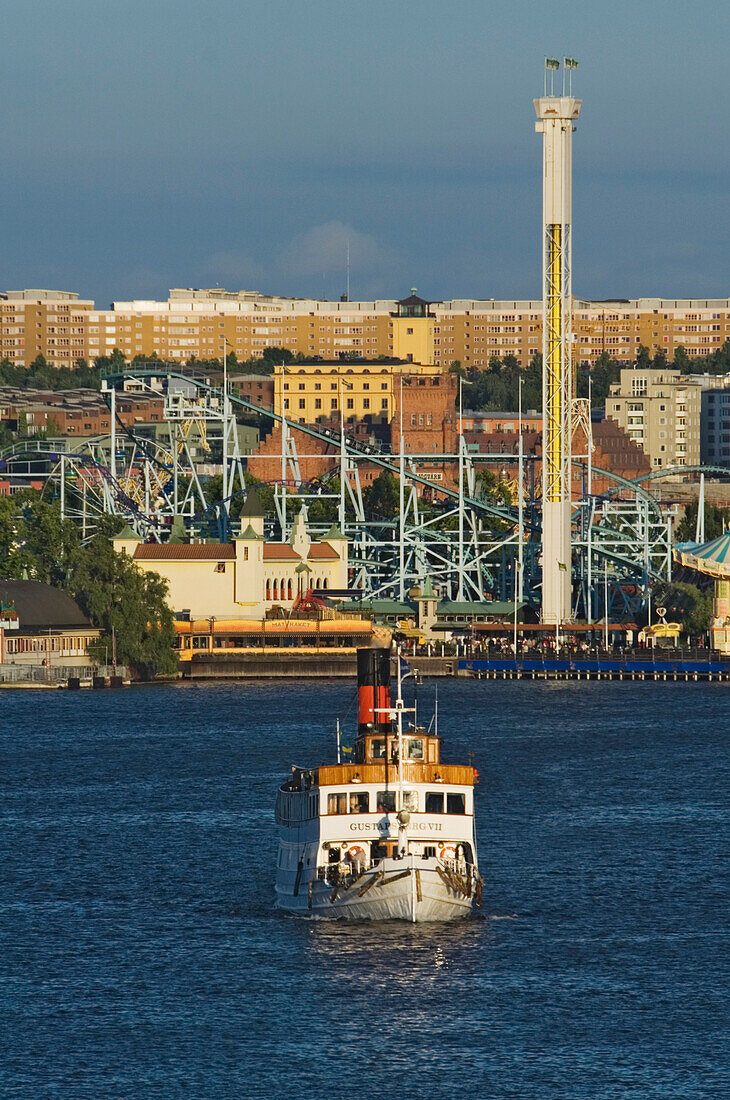Boat Near Grona Lund Amusement Park, Stockholm. Sweden