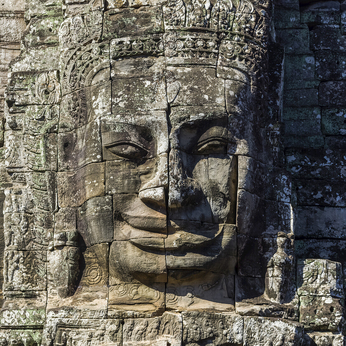 Buddhist Statue At Bayon Temple, Angkor Thom, Angkor Archeological Park; Krong Siem Reap, Siem Reap Province, Cambodia