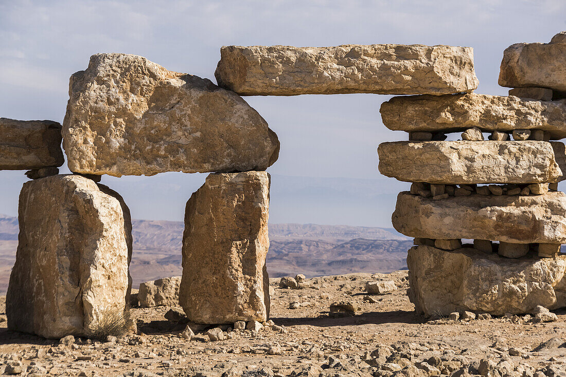 Sculpture Garden At The Northern Peak Of Ramon Crater, Negev Desert; Mitzpe Ramon, South District, Israel