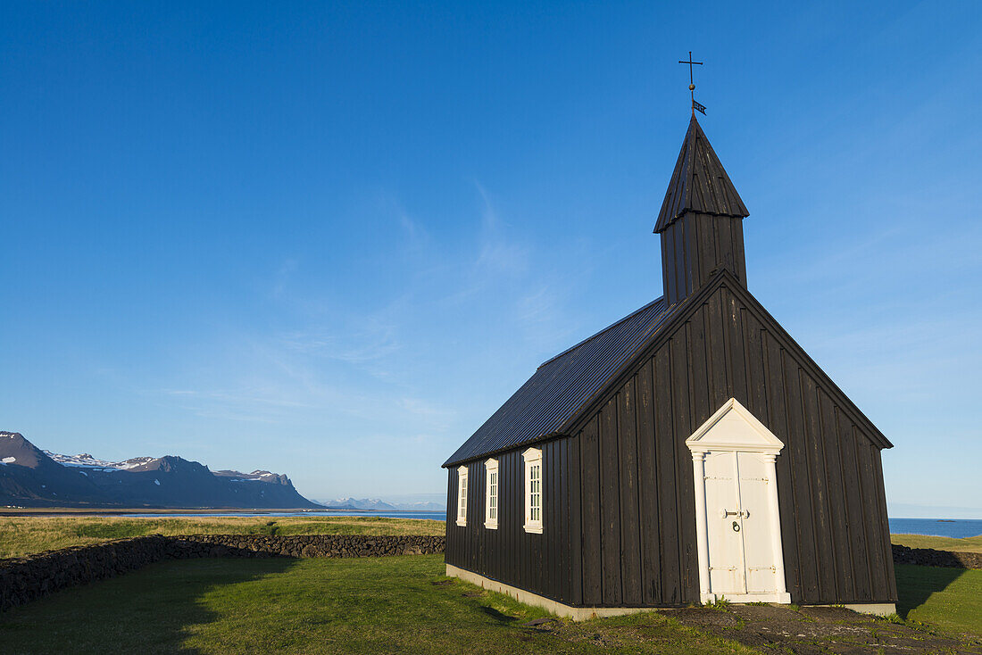 Small church on the Snaefellsnes peninsula; Budir, Iceland