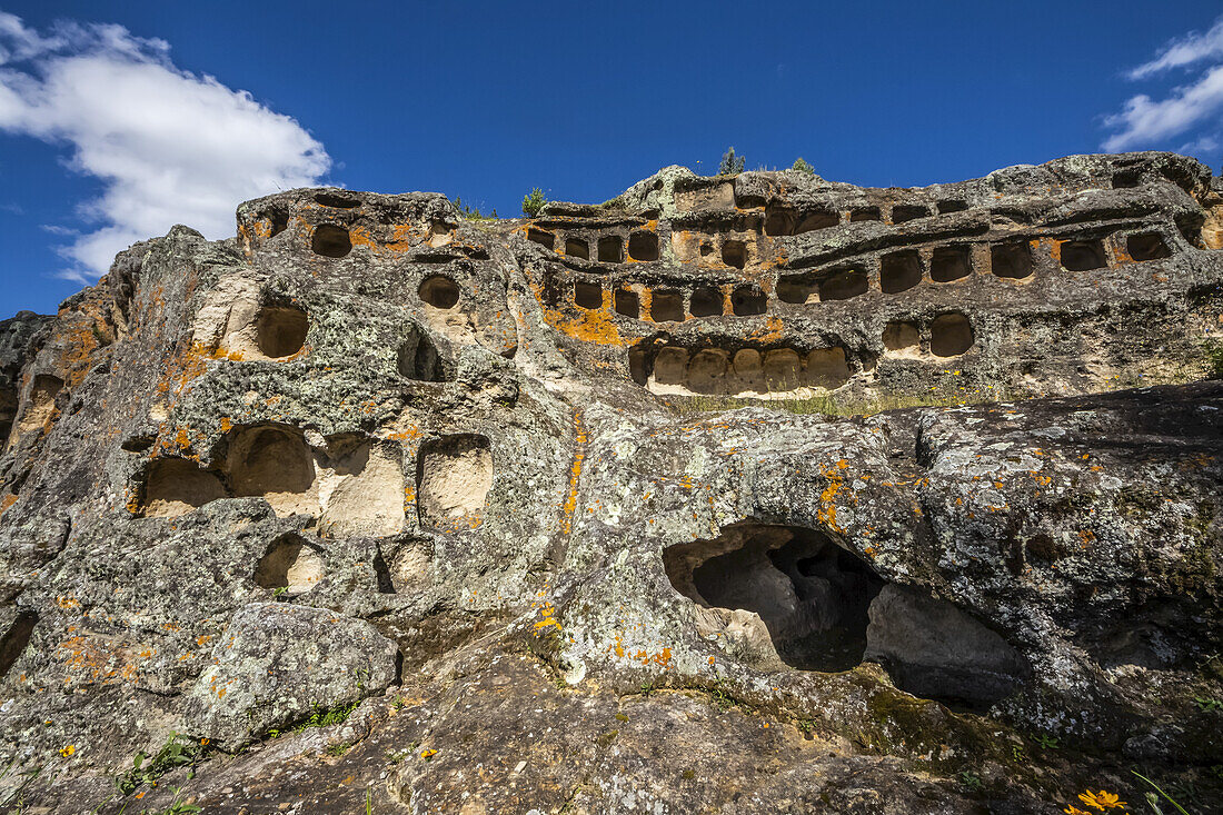 Ventanillas de Otuzco, Begräbnisstätte, archäologische Stätte; Cajamarca, Peru