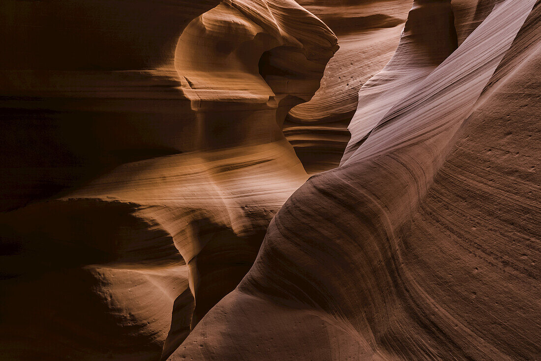 Slot Canyon bekannt als Canyon X, in der Nähe von Page; Arizona, Vereinigte Staaten von Amerika