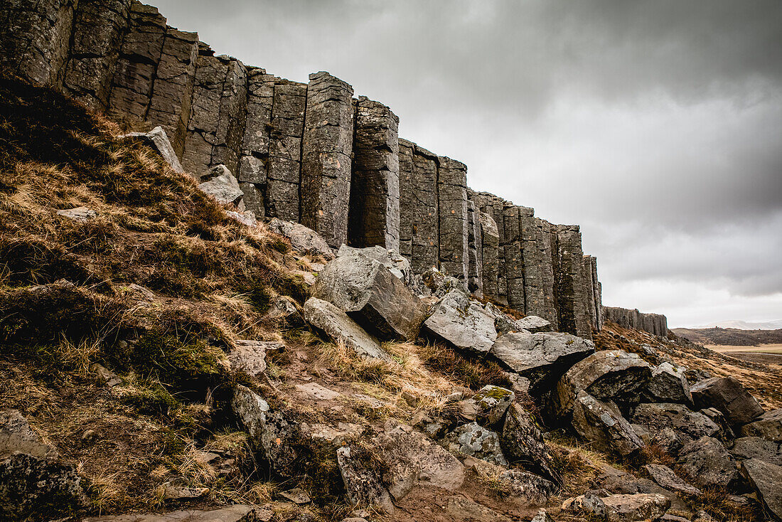 Gerduberg basalt columns in Snaefellsnes; Iceland