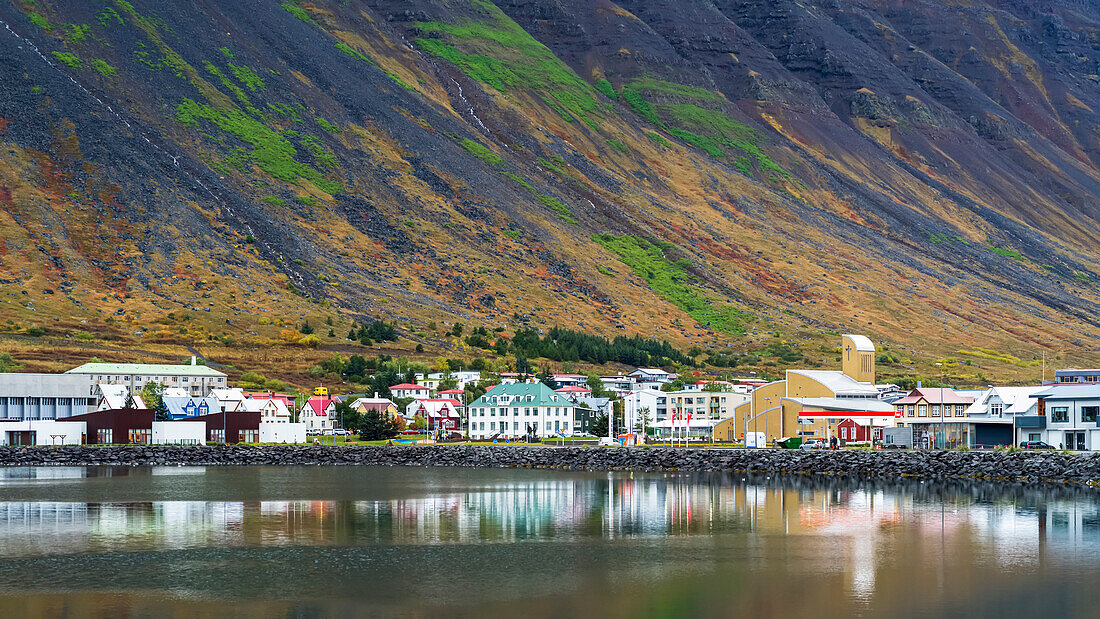 Town of Isafjorour, in the municipality of Isafjaroarbaer; Isafjorour, Westfjords Region, Iceland