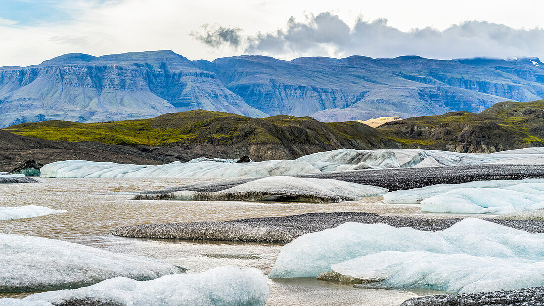 Hoffellsjokull-Gletscher, Vatnajokull-Nationalpark; Hornafjordur, östliche Region, Island