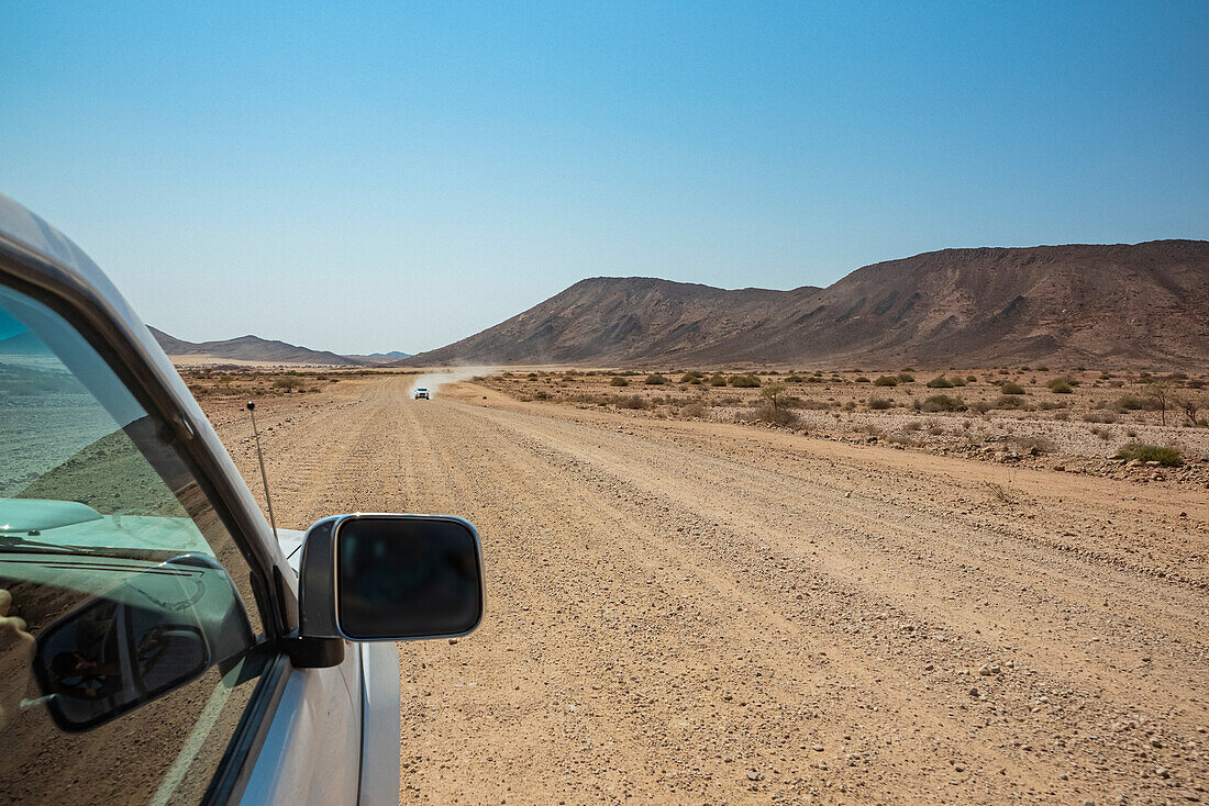 On the road to the Skeleton Coast through the Tsiseb conservancy; Namibia