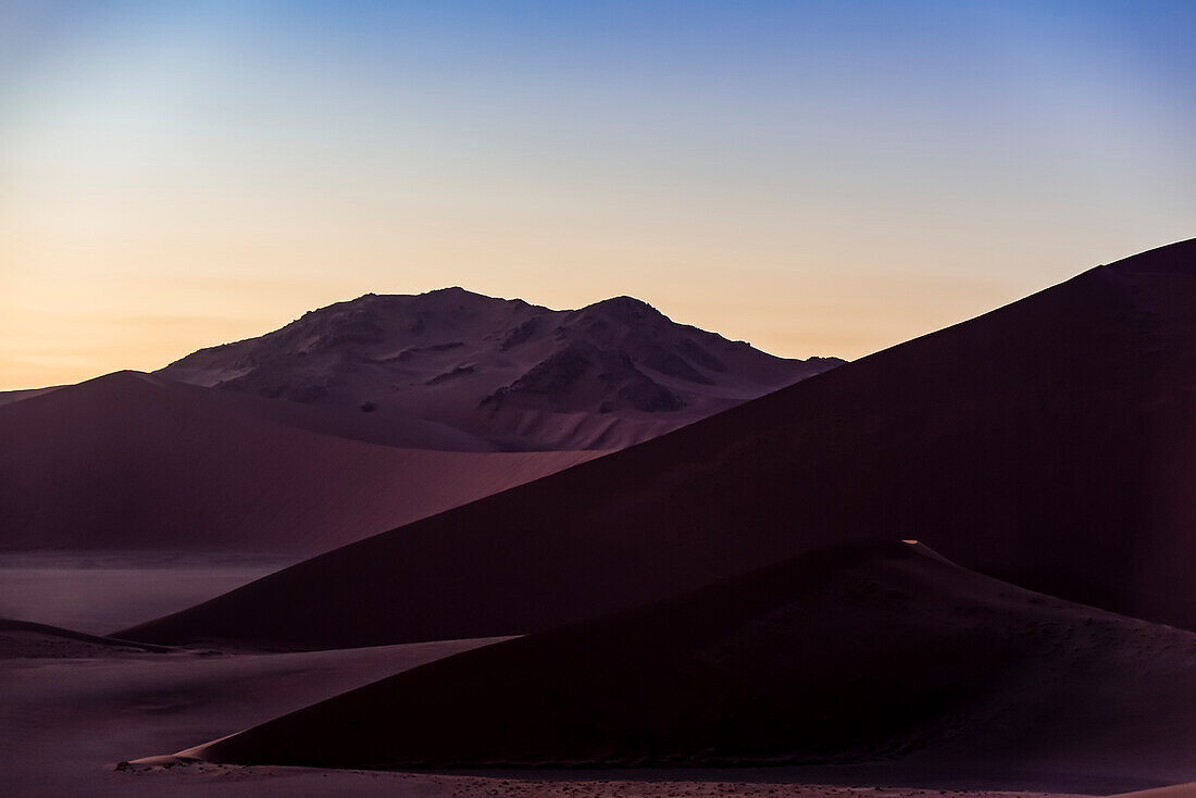 View from Dune 45, Sossusvlei, Namib Desert; Namibia