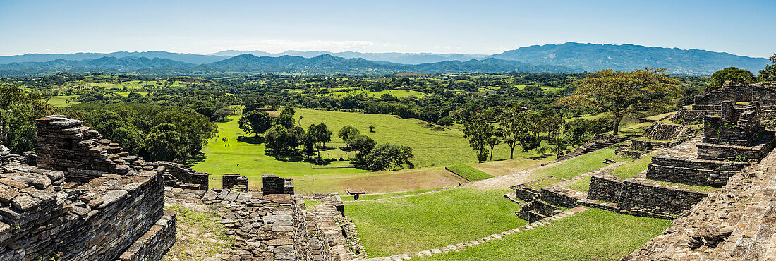 Tonina, präkolumbianische Ausgrabungsstätte und Ruinenstadt der Maya-Zivilisation; Chiapas, Mexiko