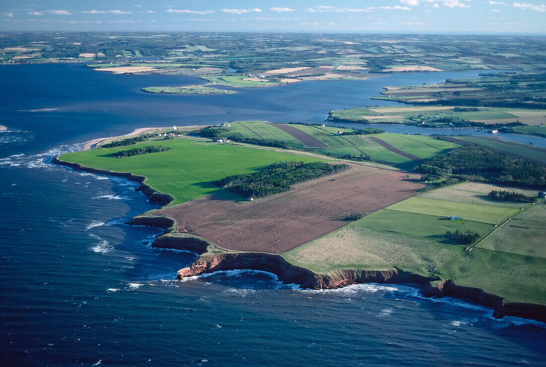 Luftaufnahme der Nordküste, Prince Edward Island, Kanada