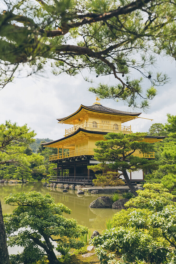 Tempel des Goldenen Pavillons, Kinkaku-ji; Kyoto, Kansai, Japan.