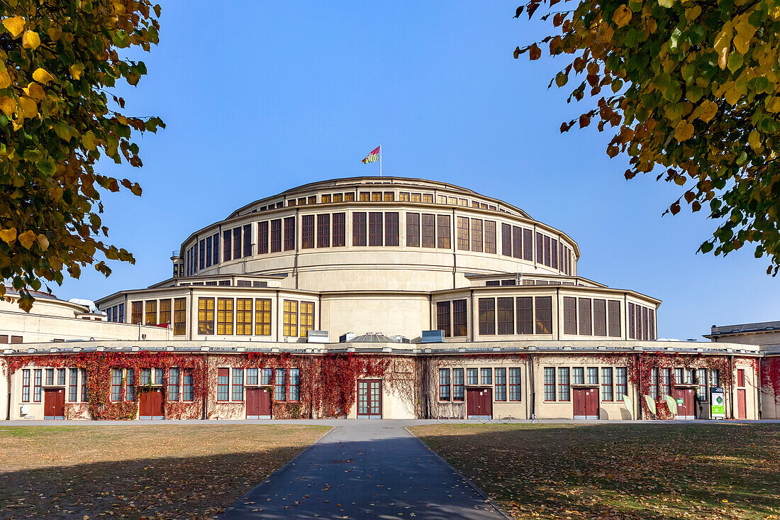 Hundertjährige Halle, ein UNESCO-Weltkulturerbe, in Breslau; Breslau, Schlesien, Polen.