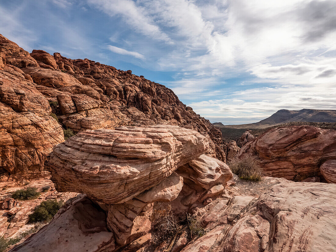 Die Felsen des Red Rock Canyon in der Nähe von Las Vegas; Nevada, Vereinigte Staaten von Amerika