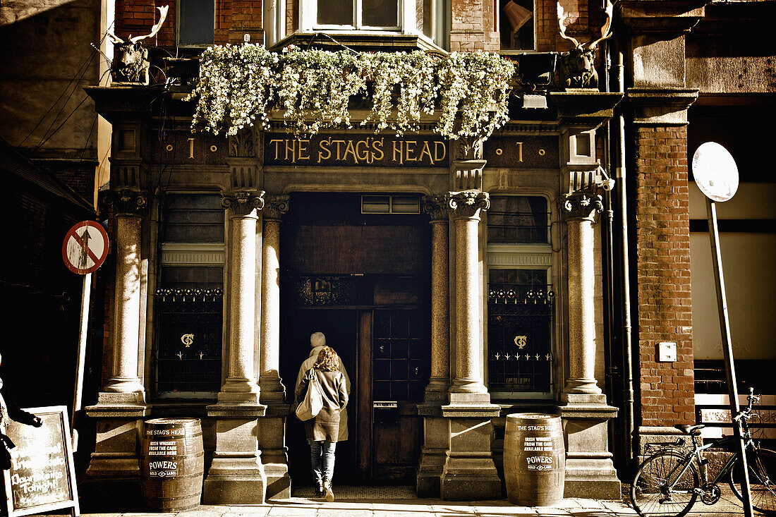 The Stag's Head Pub On Dame Street; Dublin Ireland