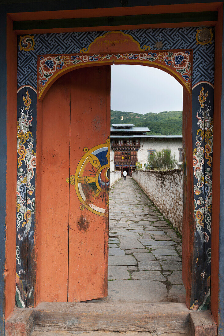 Open Door At Wangdichholing Palace; Bumthang District Bhutan