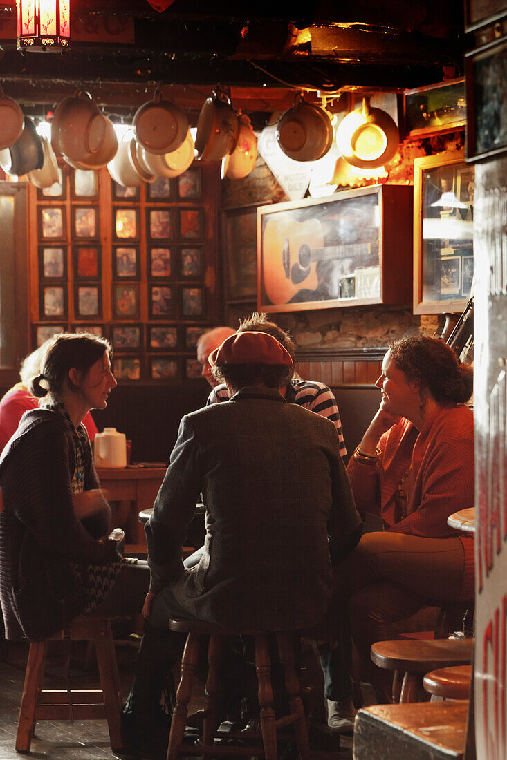 Group Of People Chatting In De Barra's Pub; Clonakilty County Cork Ireland
