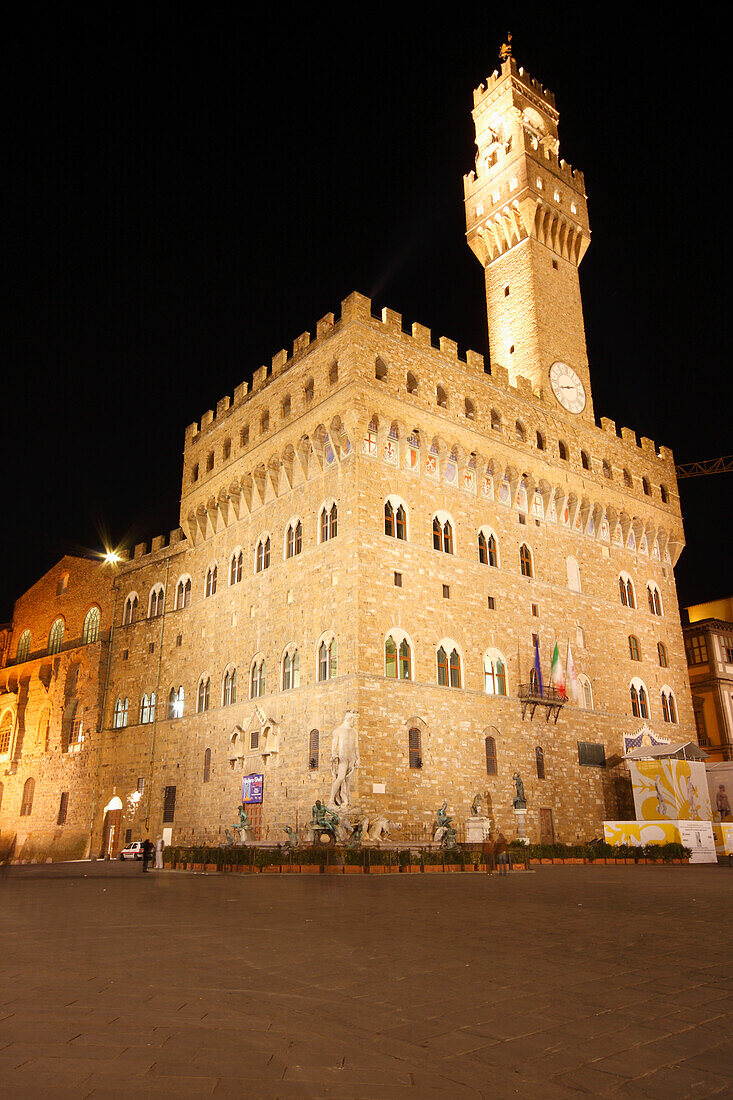 Palazzo Vecchio In Piazza Della Signoria; Florence Italy