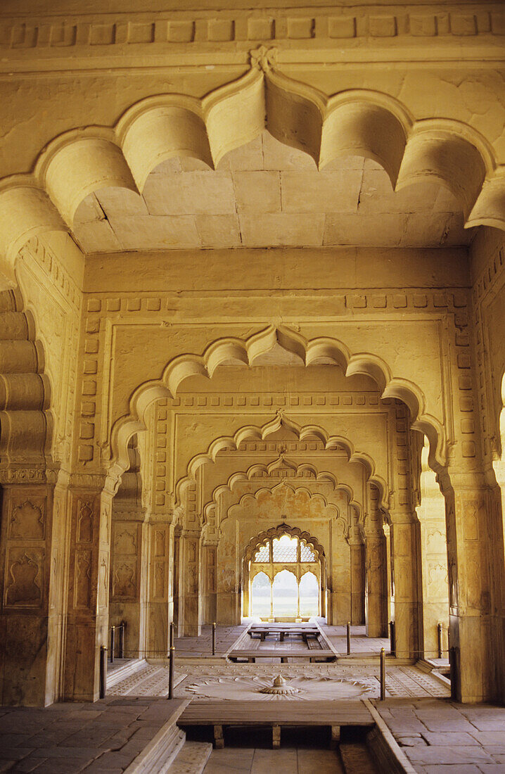 India, Interior of Red Fort; Delhi