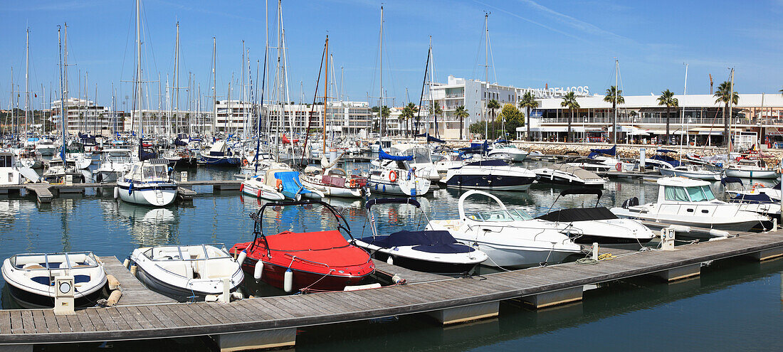 Boats In A Harbour; Lagos Algarve Portugal