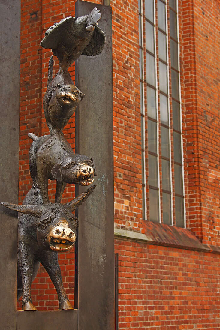 Monument To The Musicians Of Bremen; Riga Latvia