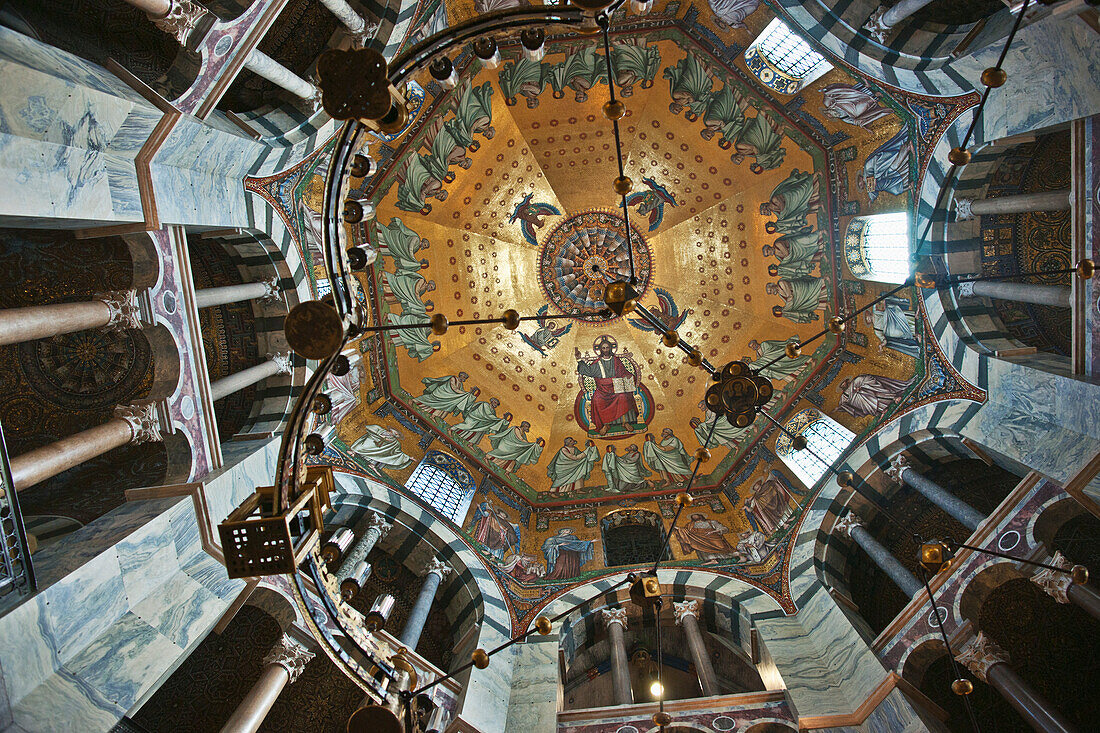 Ceiling Of Palatine Chapel; Aachen North Rhine-Westphalia Germany