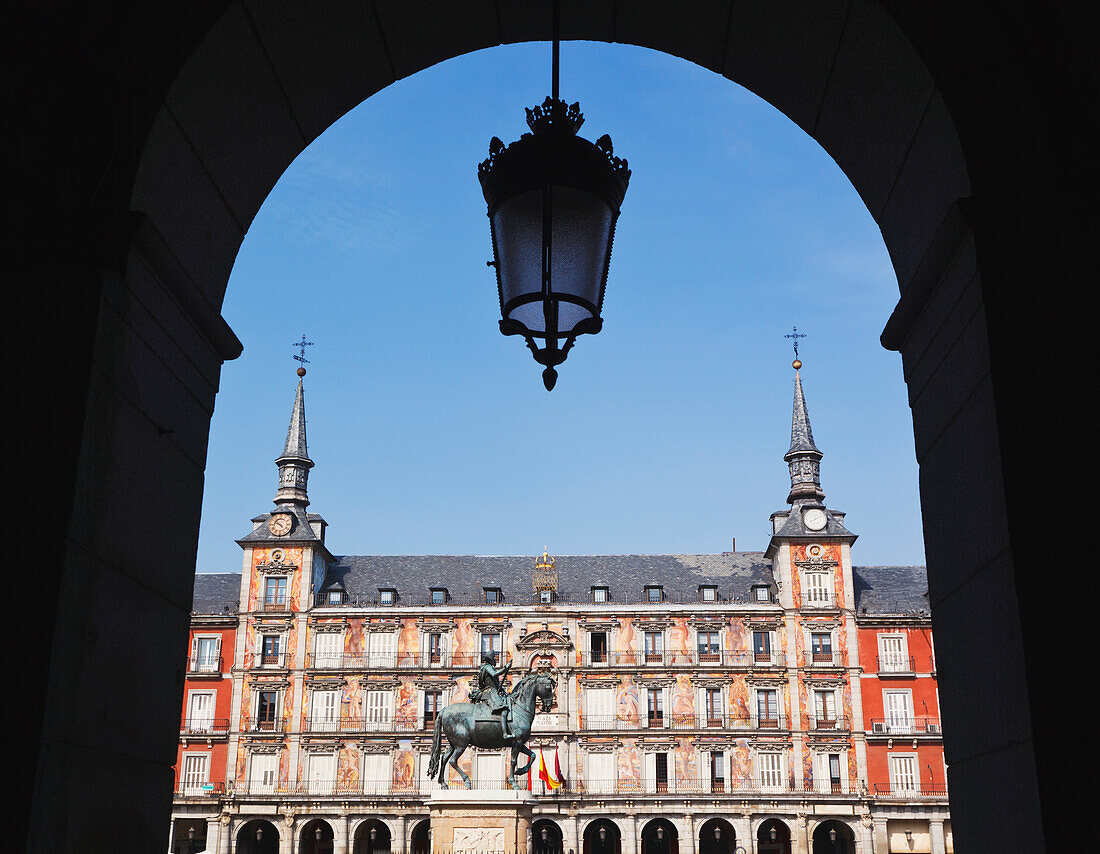 Equestrian Statue Of King Felipe Iii; Madrid Spain