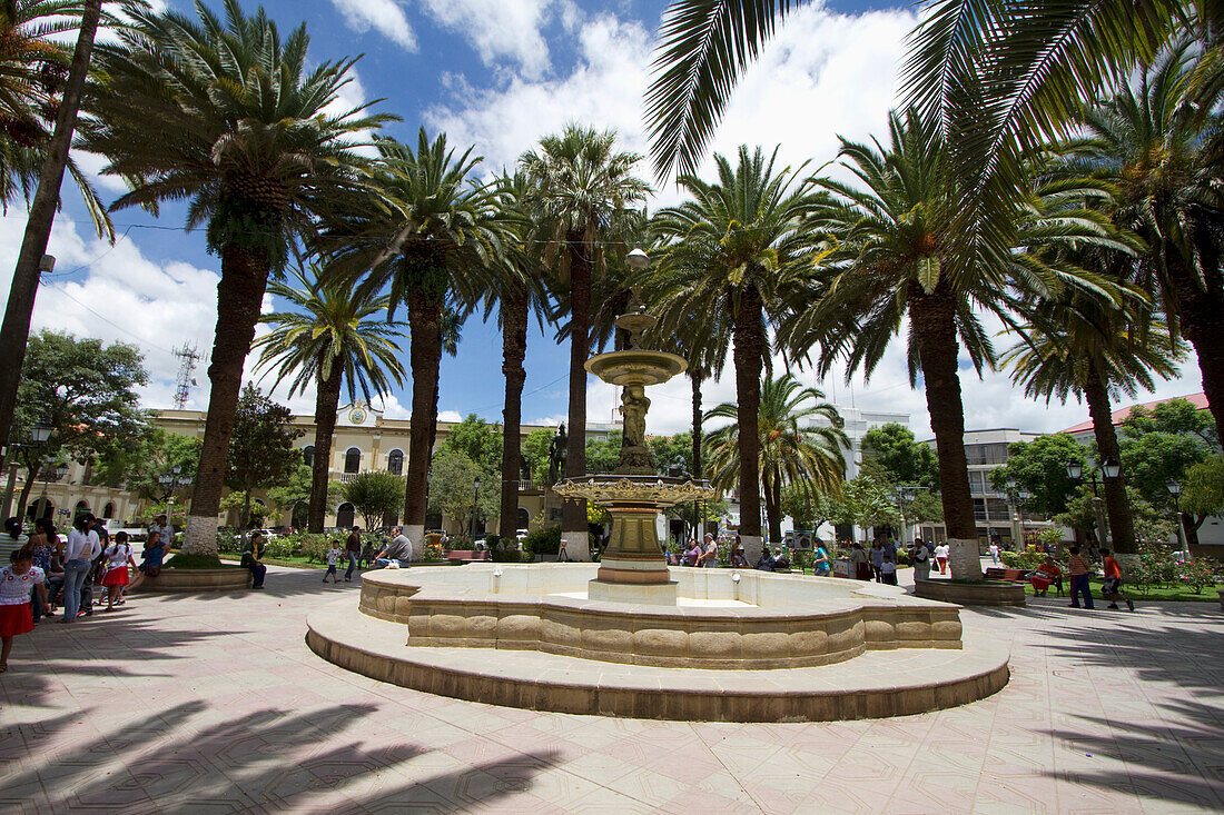 Fountain On Plaza Luis De Fuentes, Tarija, Bolivia