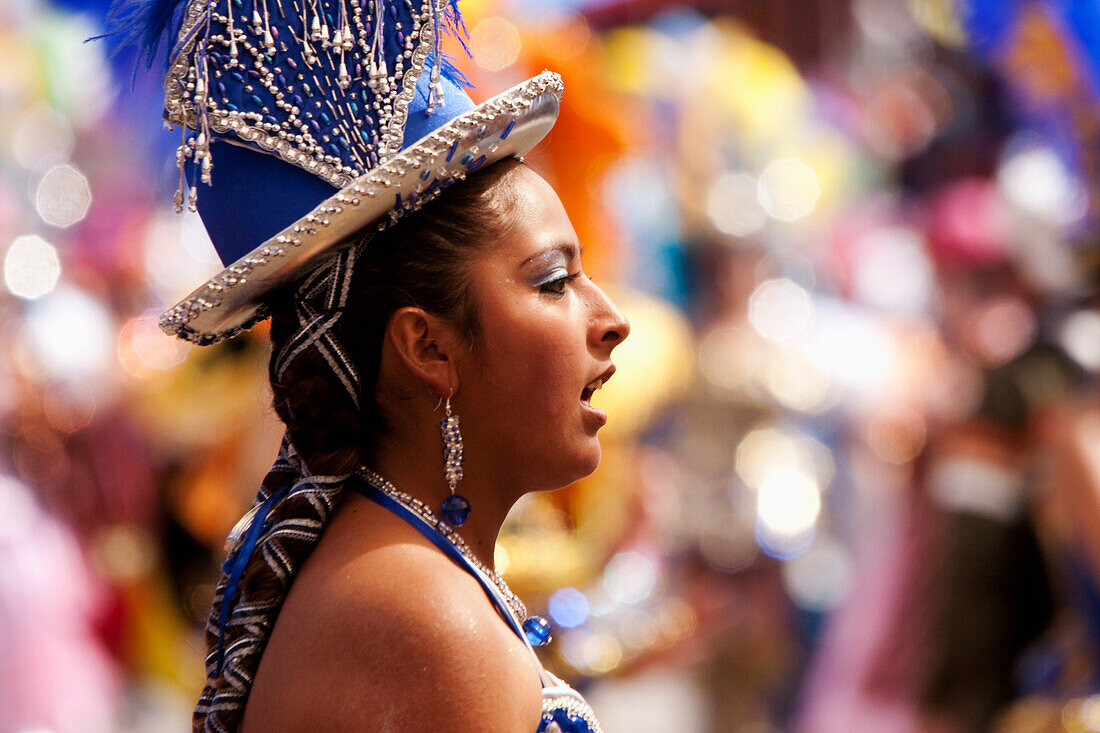 Caporales Dancer In The Procession Of The Carnaval De Oruro, Oruro, Bolivia