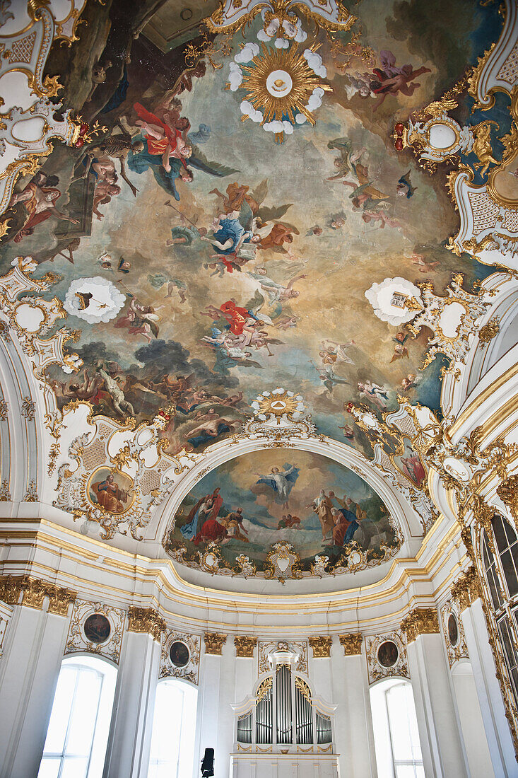 Decke der Kapelle im Schloss Ludwigsburg; Ludwigsburg Baden-Württemberg Deutschland