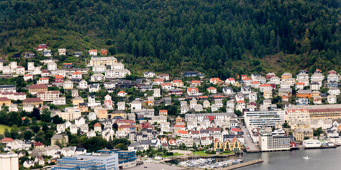 Cityscape Along The Coast; Bergen Norway