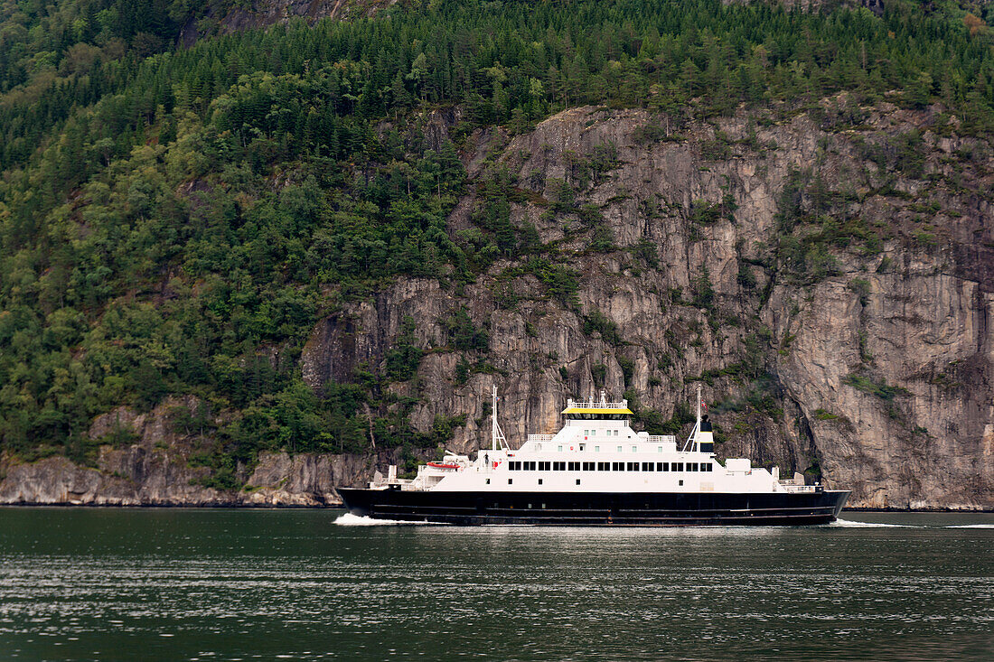 A Ship In Hardangerfjord; Hardangervidda Norway