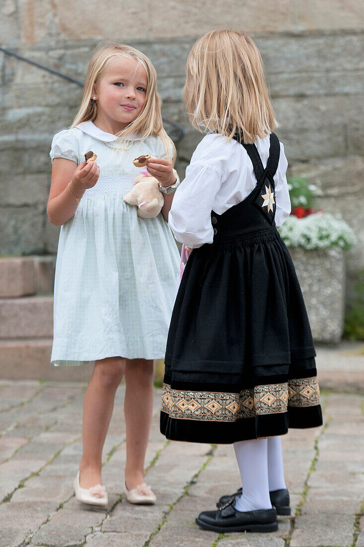 Two Girls Talking; Bergen Norway