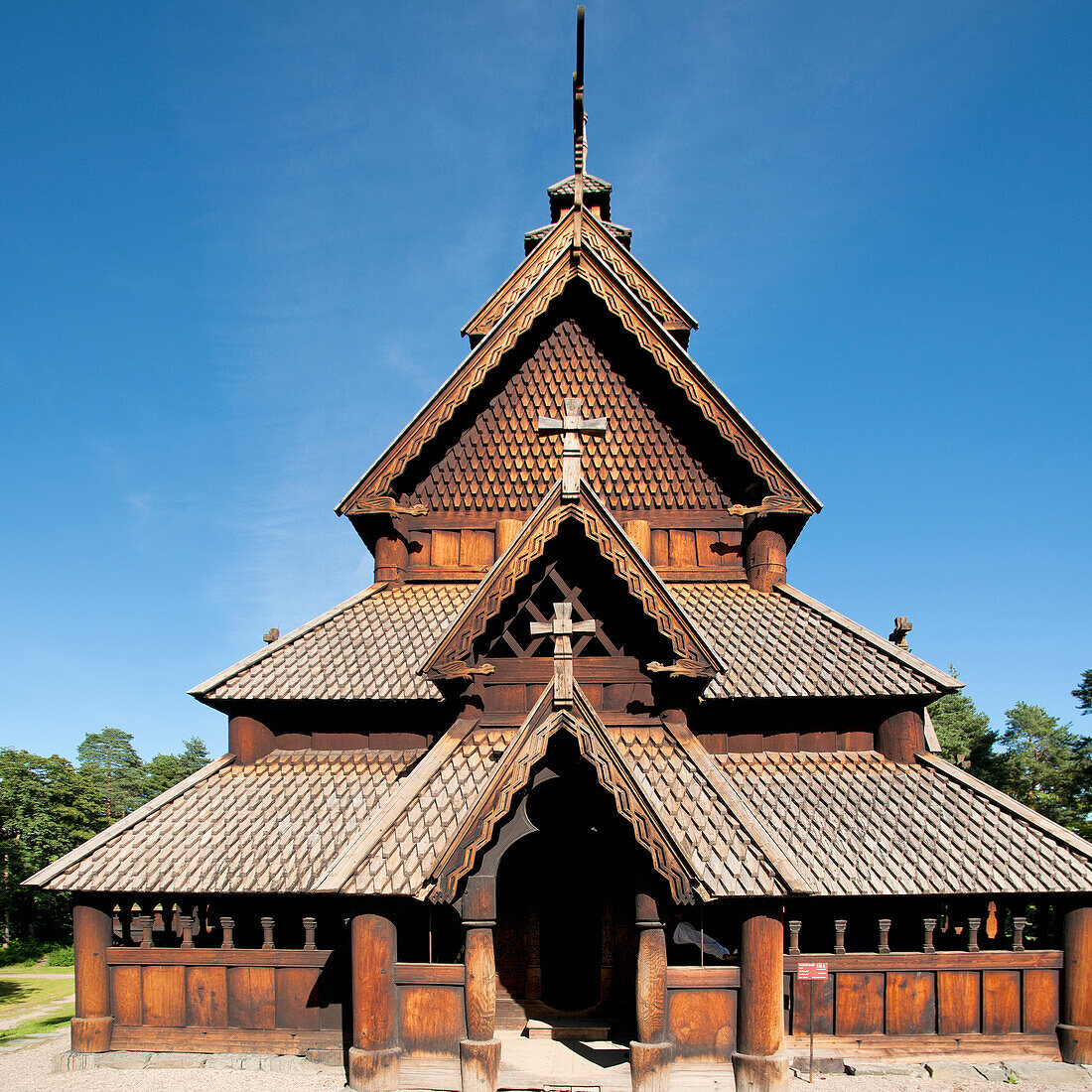 The Stave Church In Norwegian Museum Of Cultural History; Oslo Norway