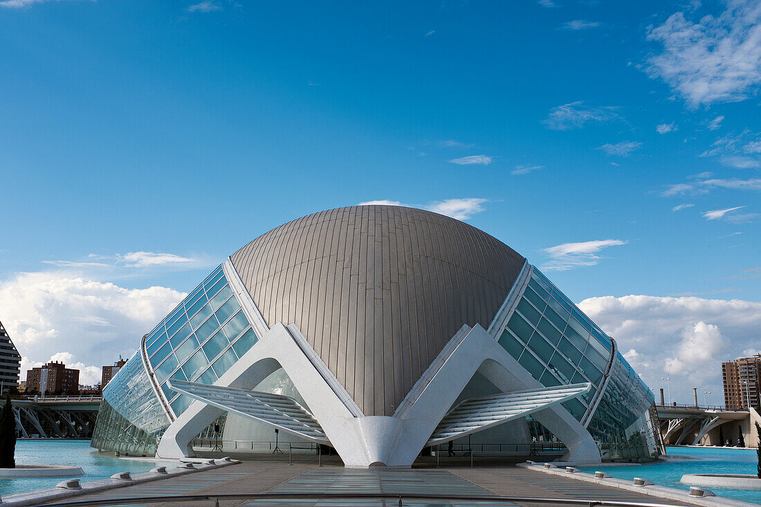 Das L'Hemisferic, IMAX-Kino, Planetarium und Laserium, Stadt der Künste und Wissenschaften, Valencia, Spanien