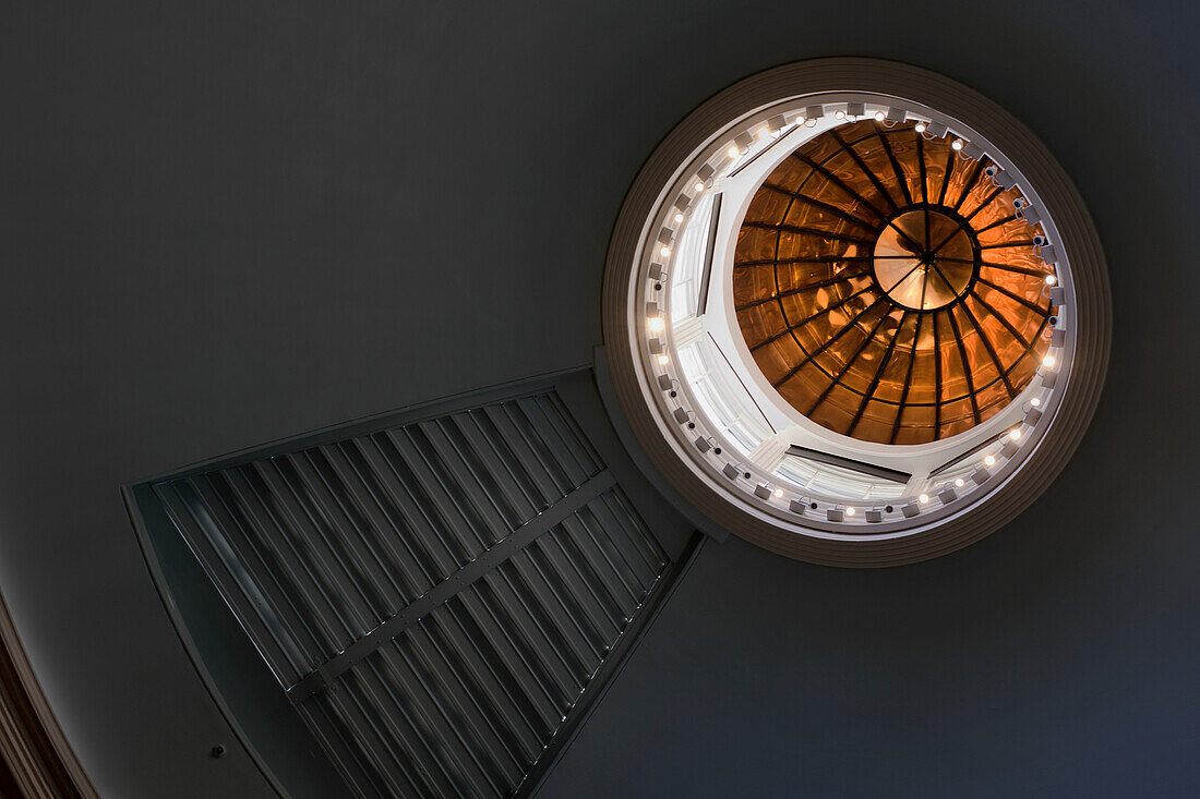 Low Angle View of Ether Dome, Bullfinch Building, Massachusetts General Hospital, Boston, Massachusetts, USA