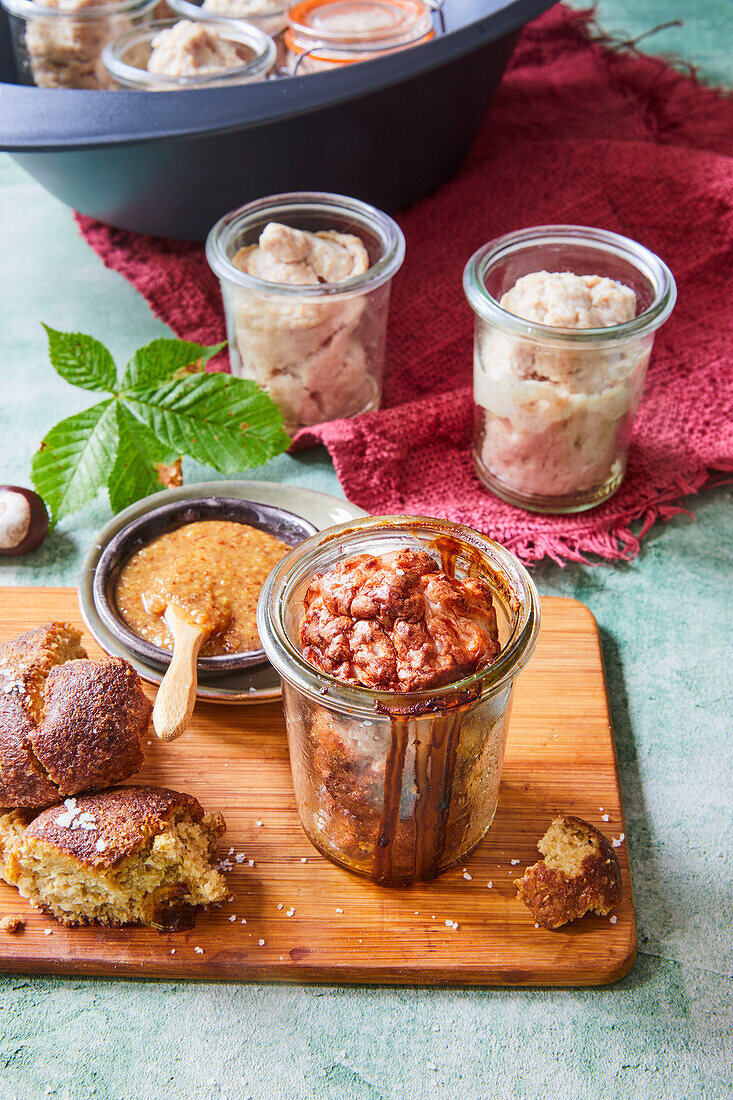 Liver loaf baked in a jar