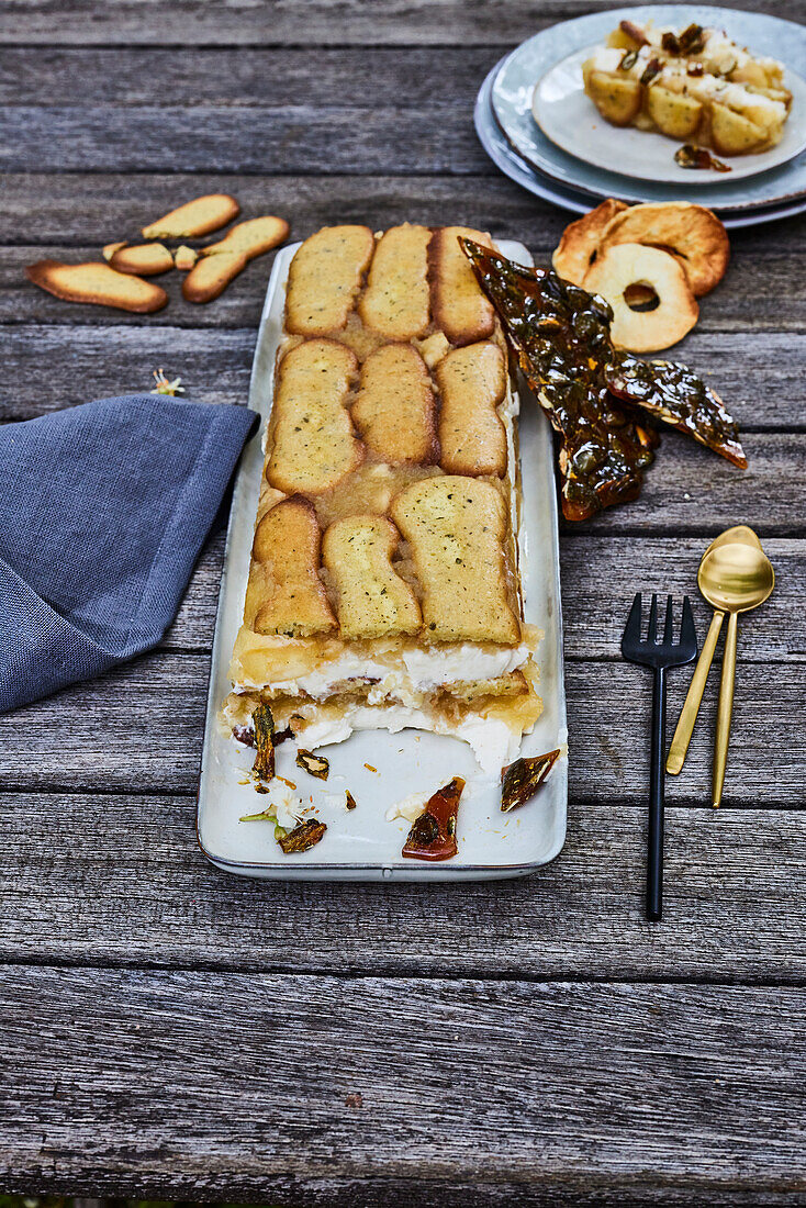 Steiramisu (Tiramisu mit Kürbiskernbiskuit, Steiermark, Österreich)