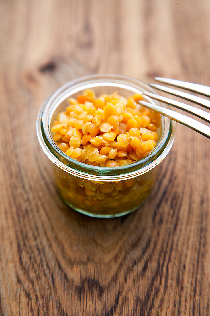 Pickled yellow lentils