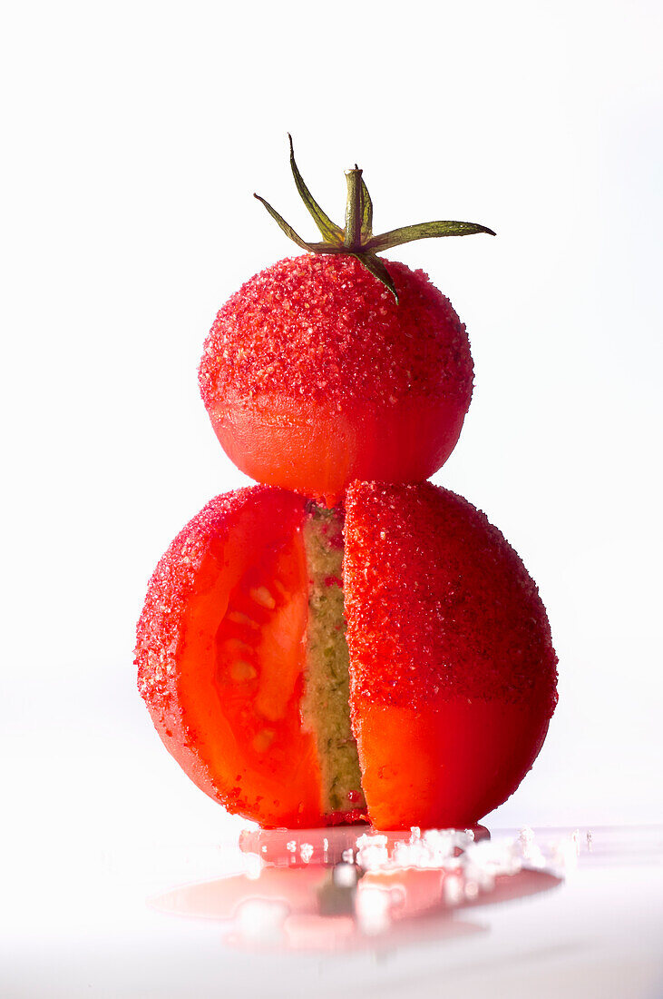 Religieuse de tomates (French tomato dessert with cream cheese)