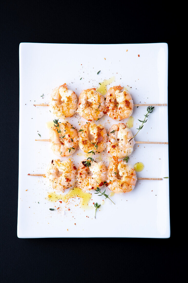 Gambas mini brochettes