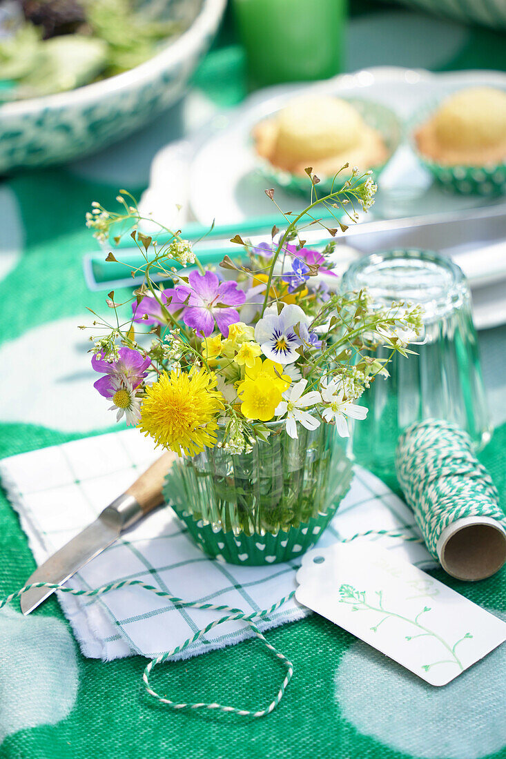 Spring bouquet of wild flowers