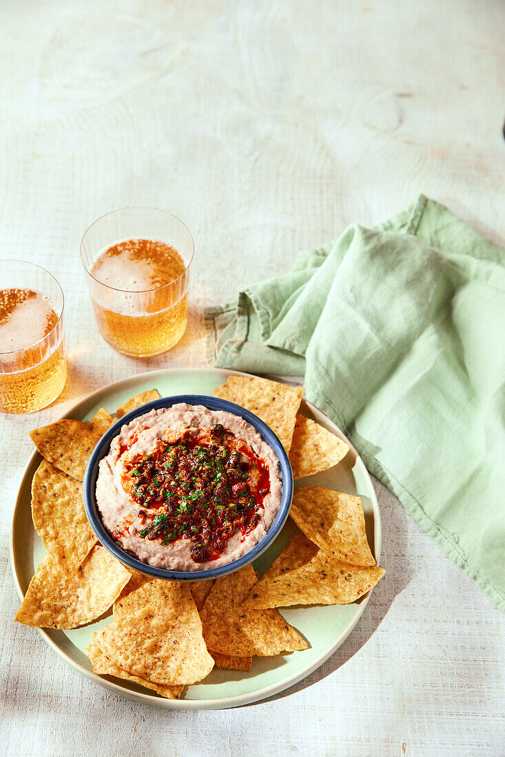 Pinto Bean Salsa Macha Dip