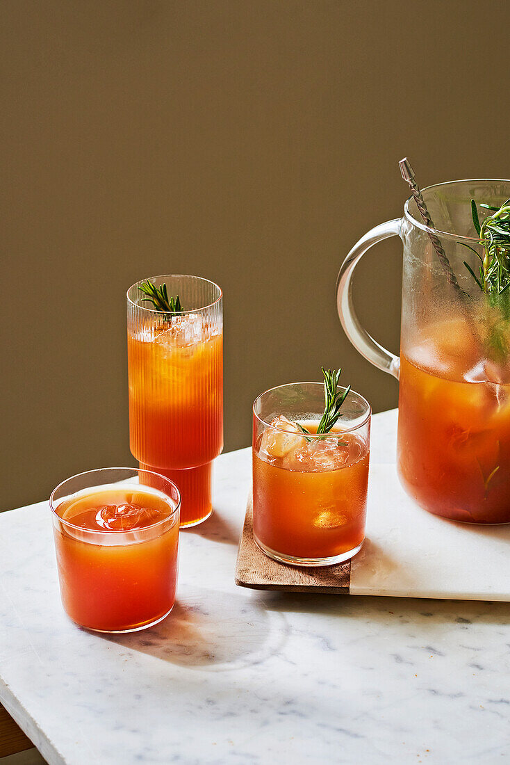 Rosemary orange iced tea